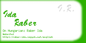 ida raber business card